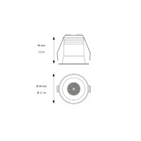 Ideal Lux Virus faretto led a incasso da soffitto