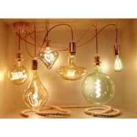 LED Curved Vintage Lamp Globe XL A165 BUMPED E27 5W 2000K 250lm