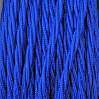 Electrical Twisted Cable 2X o 3X 10 meters in Fabric Blue