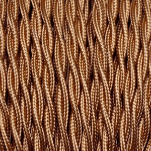 Electrical Twisted Cable 2X o 3X 10 meters in Fabric Bronze